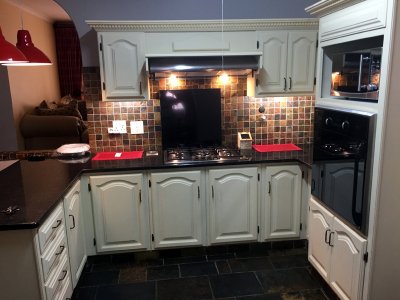 Re-painted, added new hinges & handles & cornicing to finish off