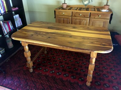 Makeover of Farm style kitchen table & server (Before)