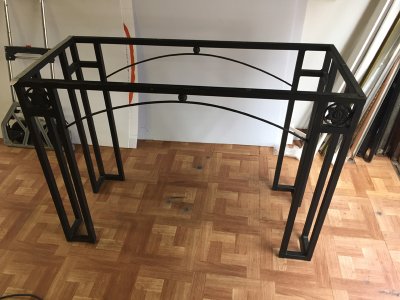 Makeover of glass top server, Painted & stained to client requirements (Before)