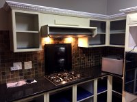 Installing new cooker hood with lED lighting.