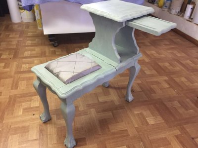 Restored Telephone table painted to client requirements(After)