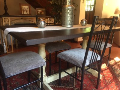 Manufactured Rustic Dining Room Table Painted & stained to client requirements